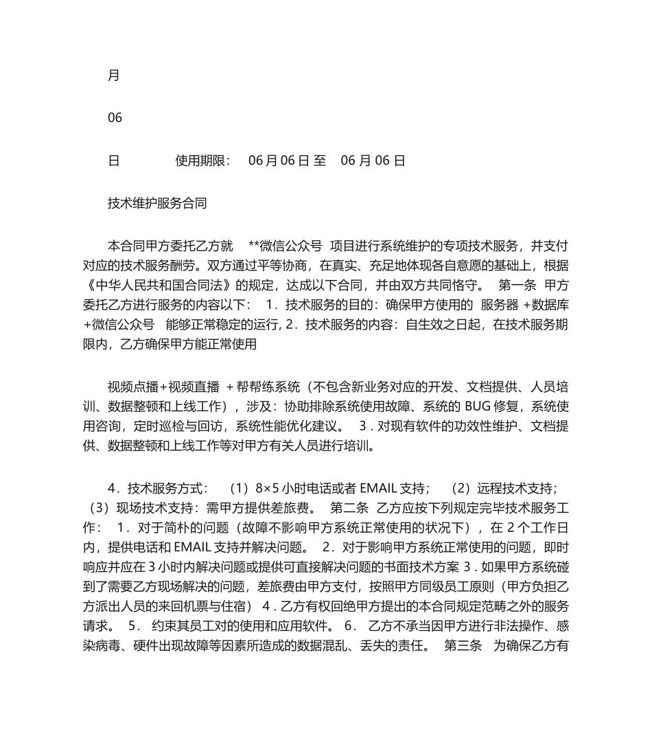 2025年技术维护服务合同_第2页