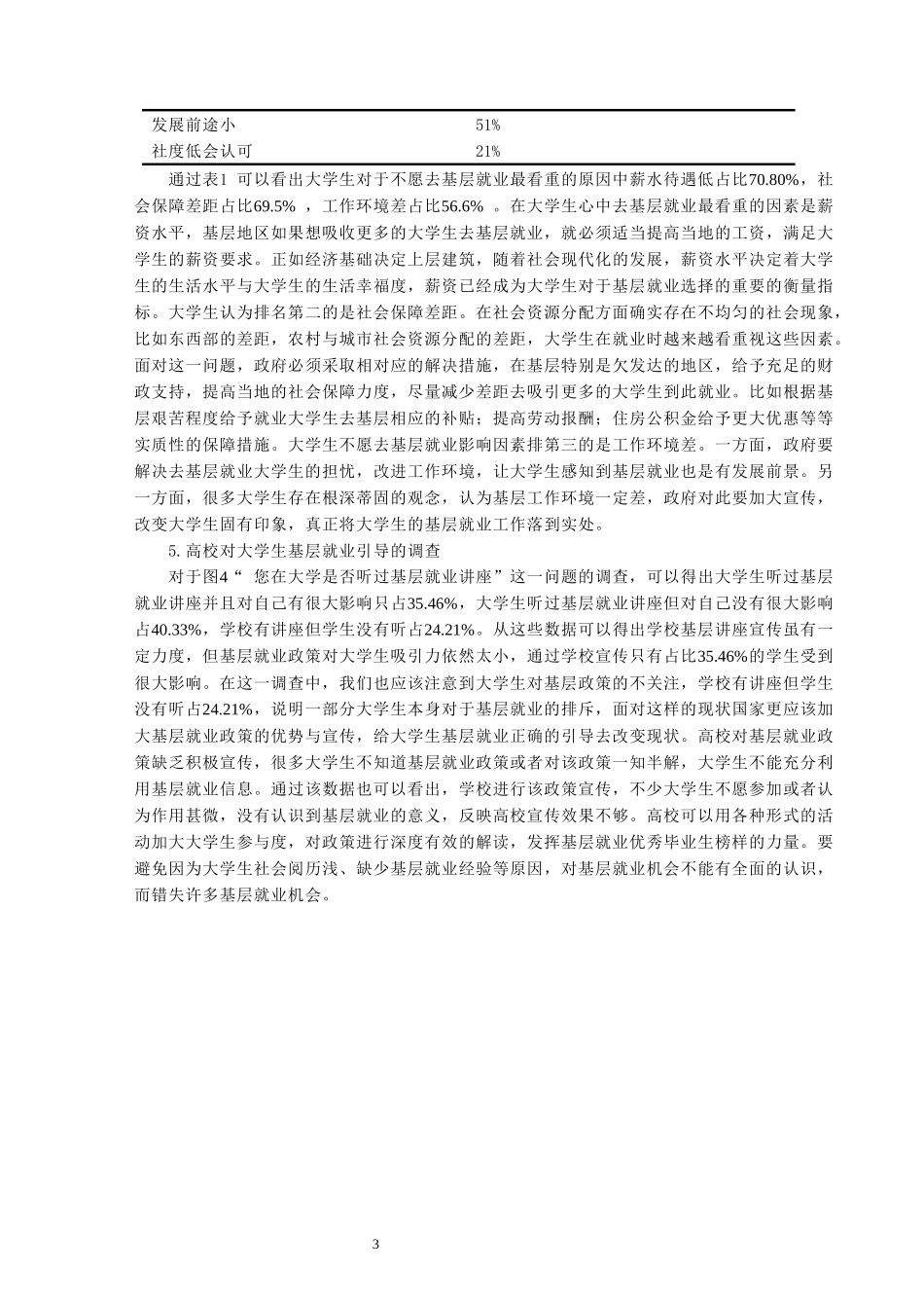 大学生基层就业意愿及影响因素分析----以太原师范学院为例论文设计_第3页