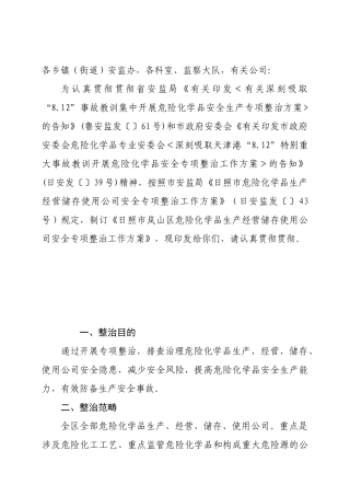 2025年危化品专项整治实施方案