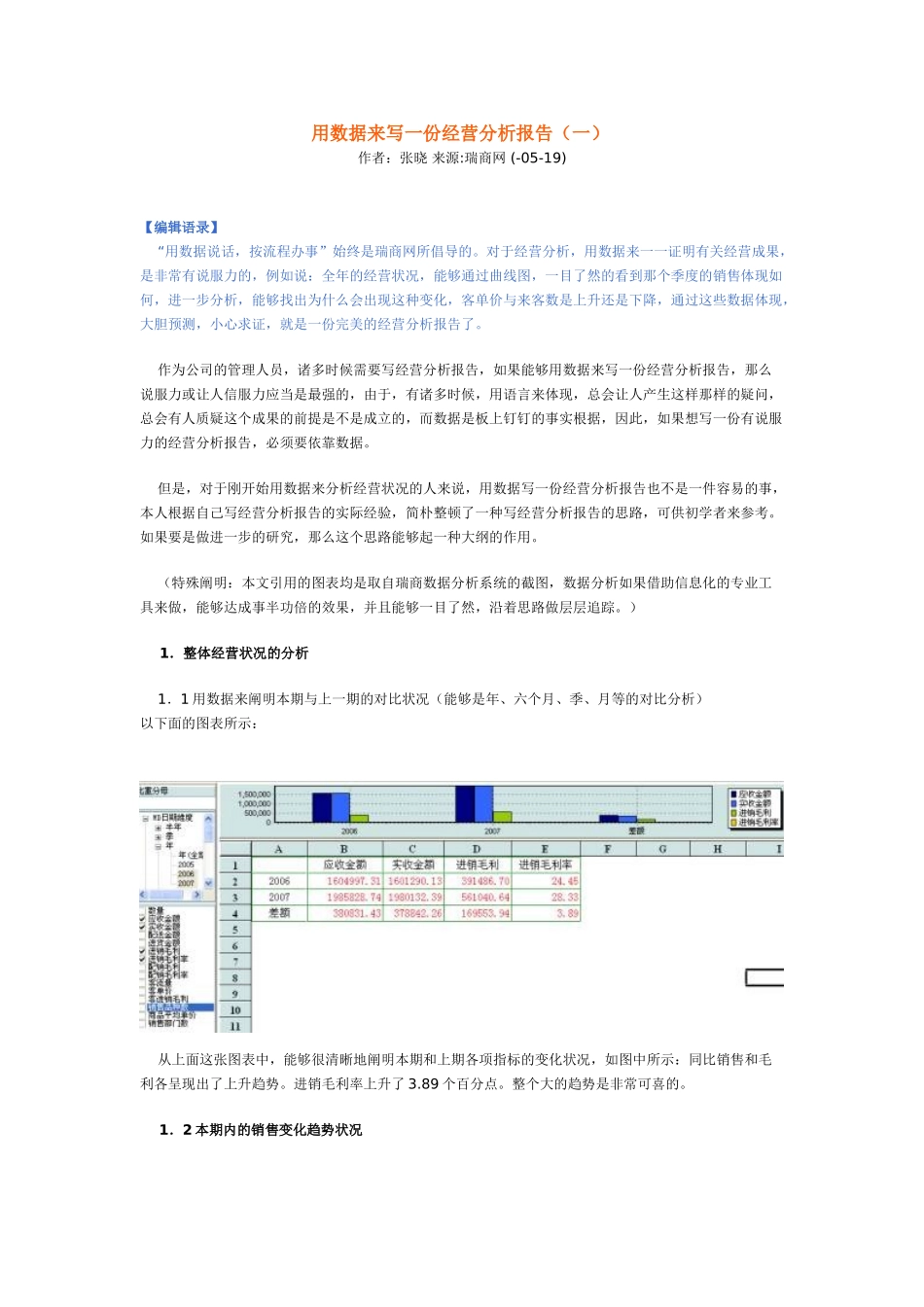 2025年用数据来写一份经营分析报告_第1页