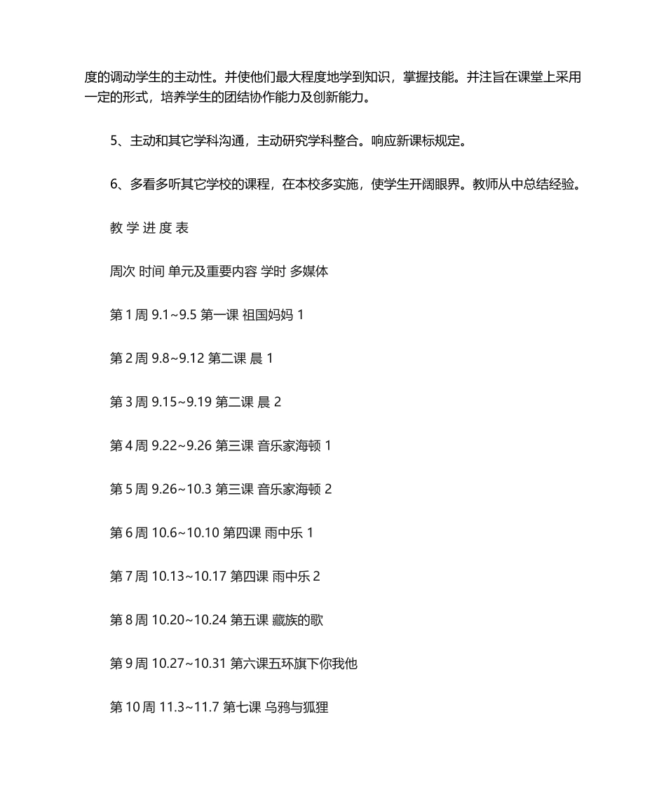 2025年四年级音乐教学计划_第3页