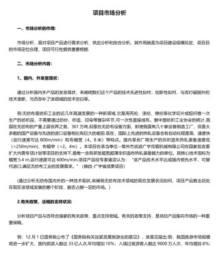 2025年项目市场分析