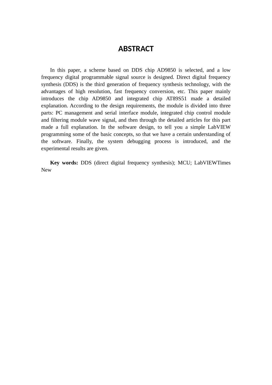 低频数字程控信号源的设计和实现电子信息工程专业_第2页