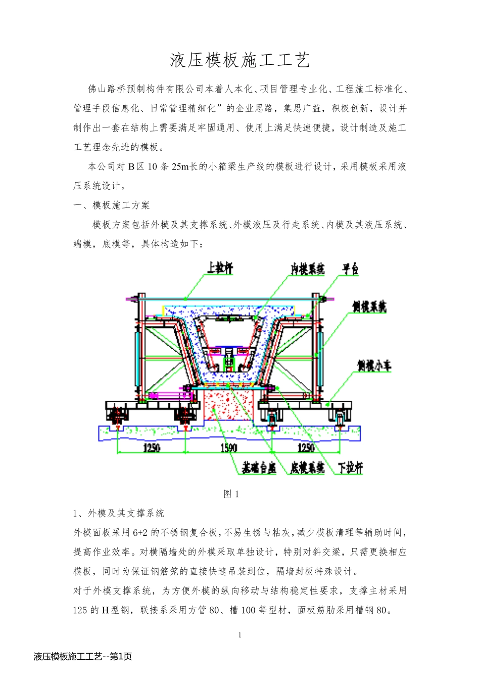液压模板施工工艺_第1页