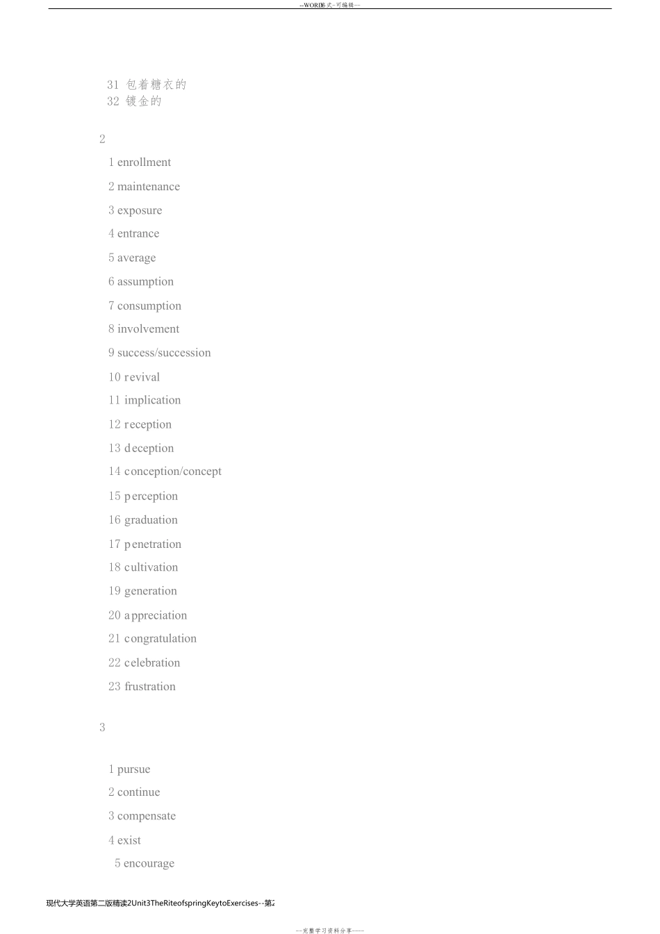 现代大学英语第二版精读2Unit3TheRiteofspringKeytoExercises_第2页