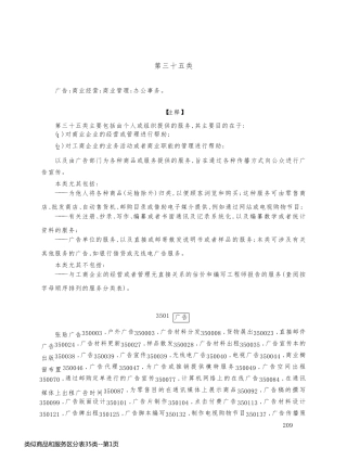 类似商品和服务区分表35类