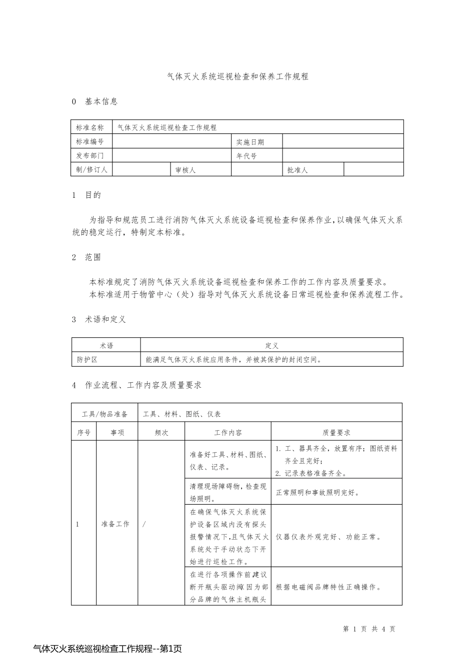气体灭火系统巡视检查工作规程_第1页