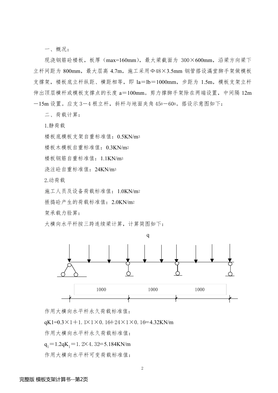 完整版 模板支架计算书_第2页