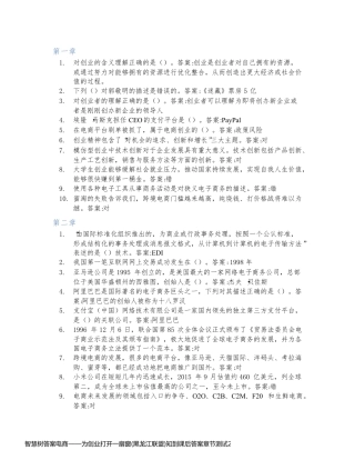 智慧树答案电商——为创业打开一扇窗(黑龙江联盟)知到课后答案章节测试2022年