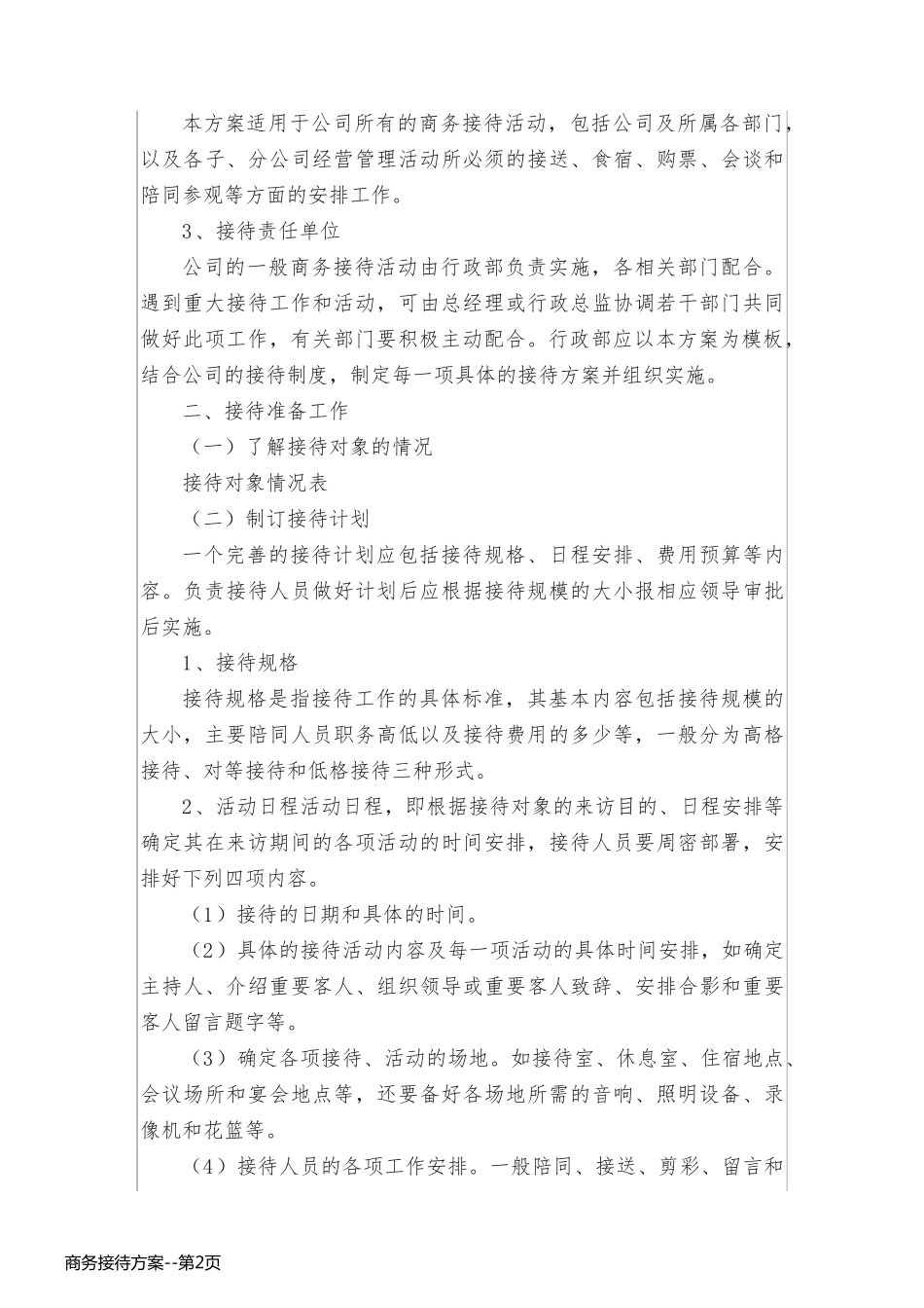 商务接待方案_第2页