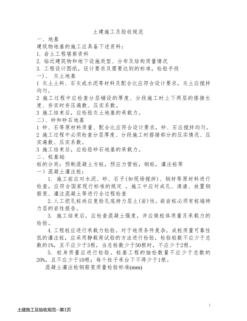 土建施工及验收规范_第1页