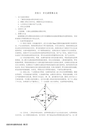 实验5多光谱彩色合成