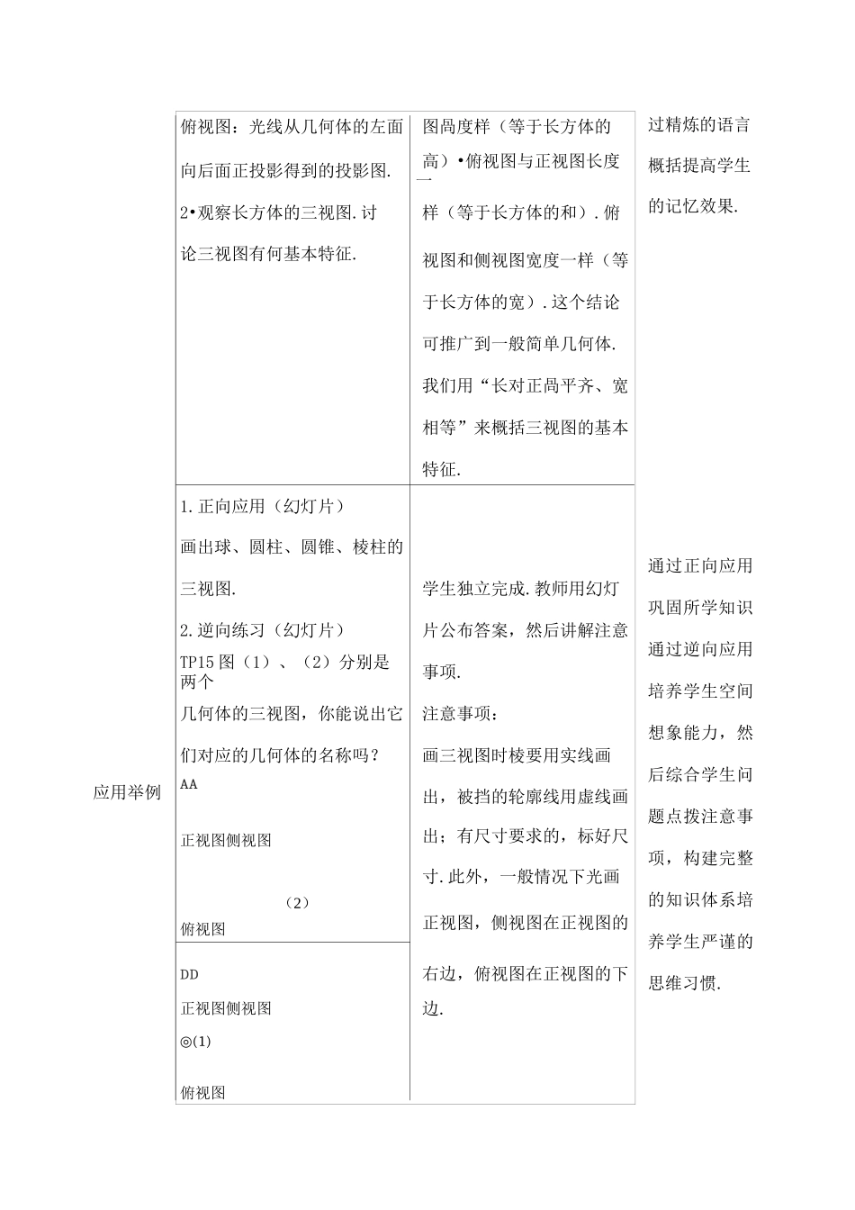《空间几何体的三视图》教学设计(优质课)_第3页