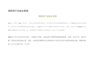 物联网产业链全景图