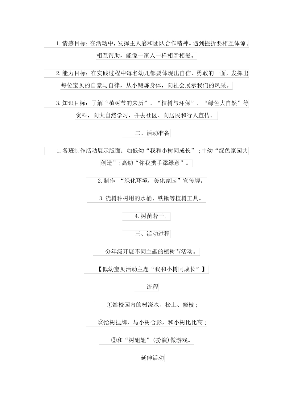 幼儿园植树活动方案_第3页