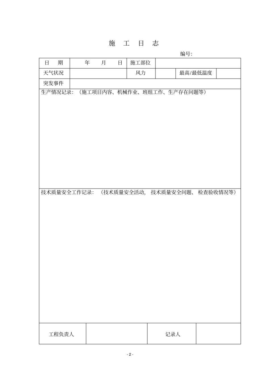 建筑工程施工日志75246_第2页