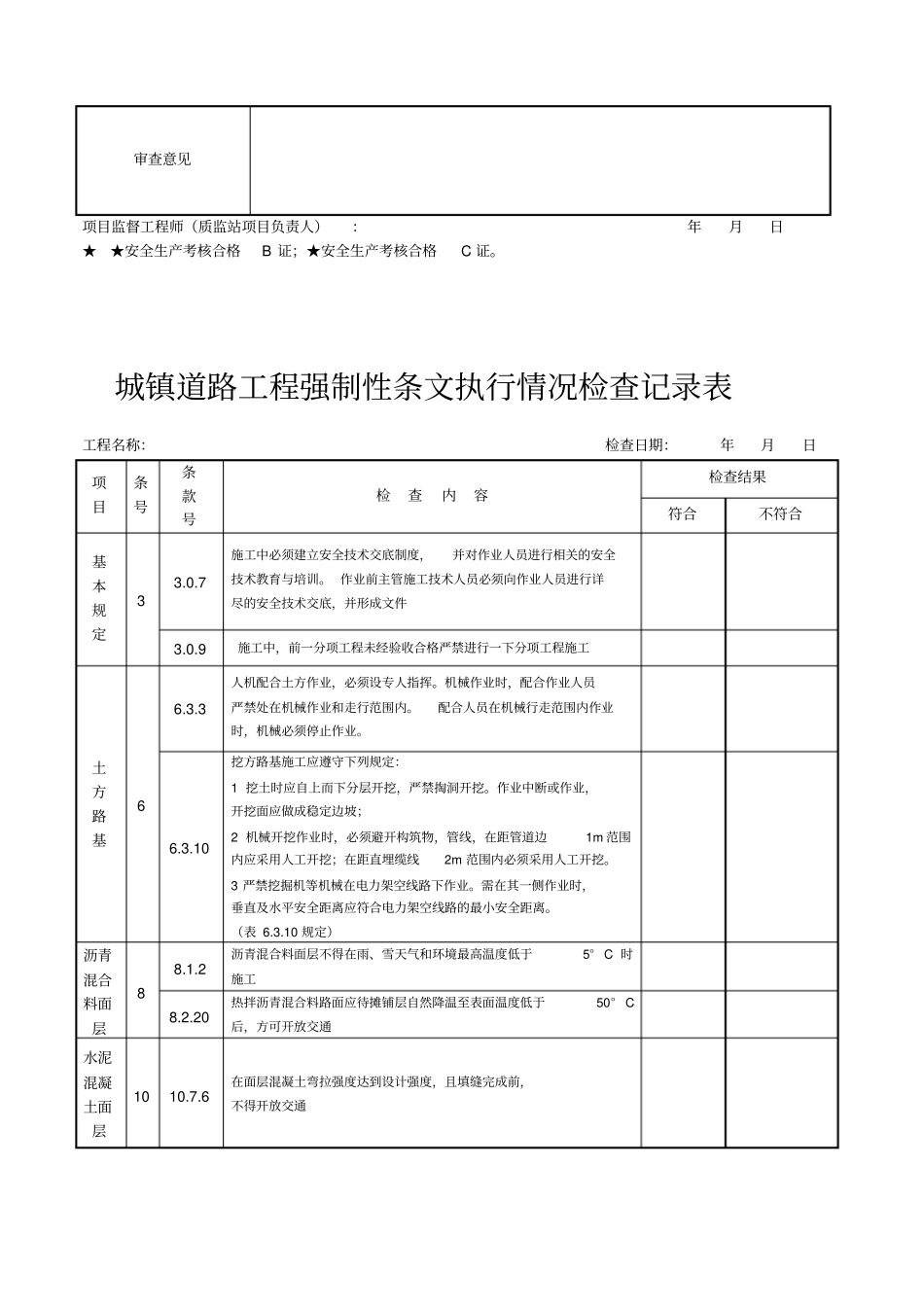 建筑工程施工质量检查表_第3页