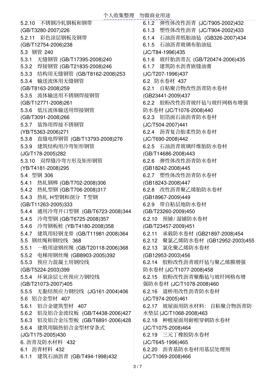 建筑工程材料规范标准标注_第3页