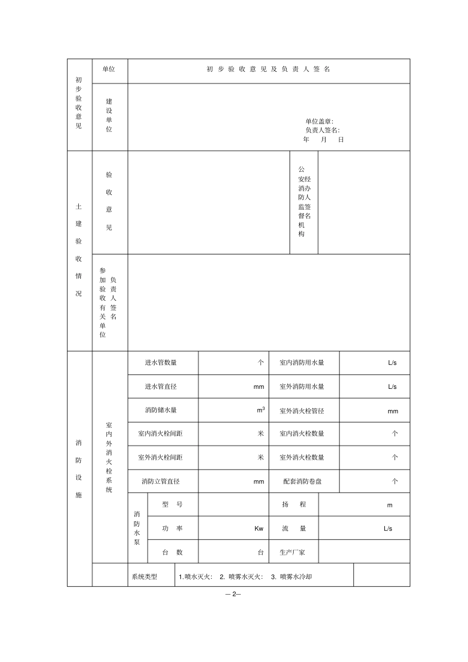建筑工程消防验收表1_第3页