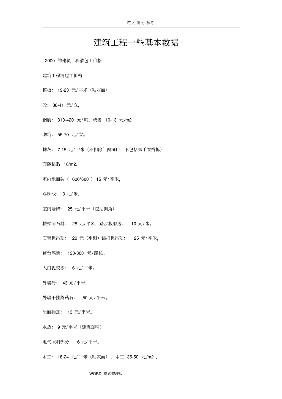 建筑工程清包工预算_第1页