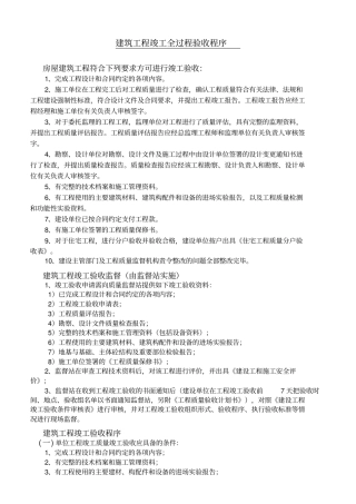 建筑工程竣工验收全流程