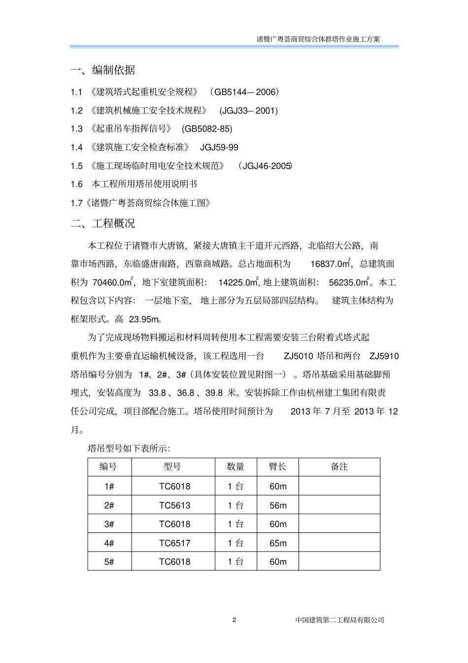 建筑工程群塔作业施工方案_第2页