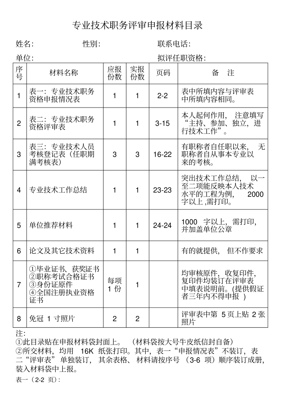 建筑工程职称评审表格中级_第1页