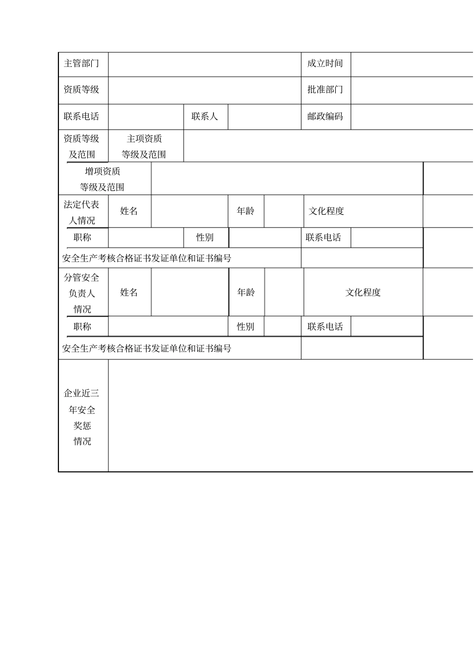 建筑施工企业安全生产许可证延期材料_第3页
