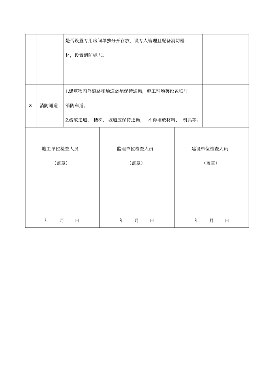 建筑施工消防安全专项检查表_第3页