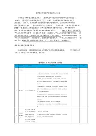 建筑施工环境保护应注意的六大方面