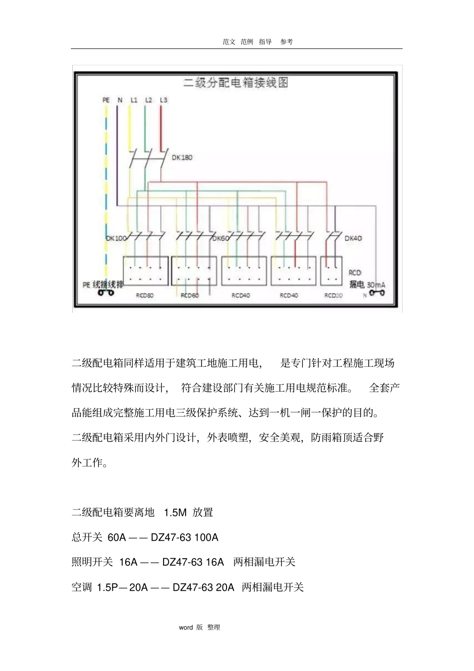建筑施工现场临时用电_配电箱一级二级三级定义和管理规范_第3页