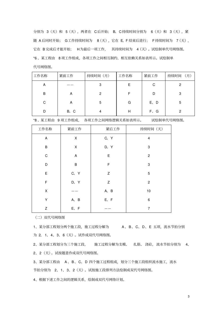 建筑施工组织设计与施工管理案例试题x_第3页