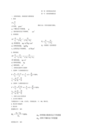 建筑材料复习提纲