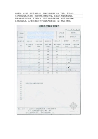 建筑物沉降观测报告