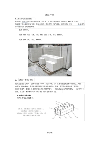 建筑砌块种类