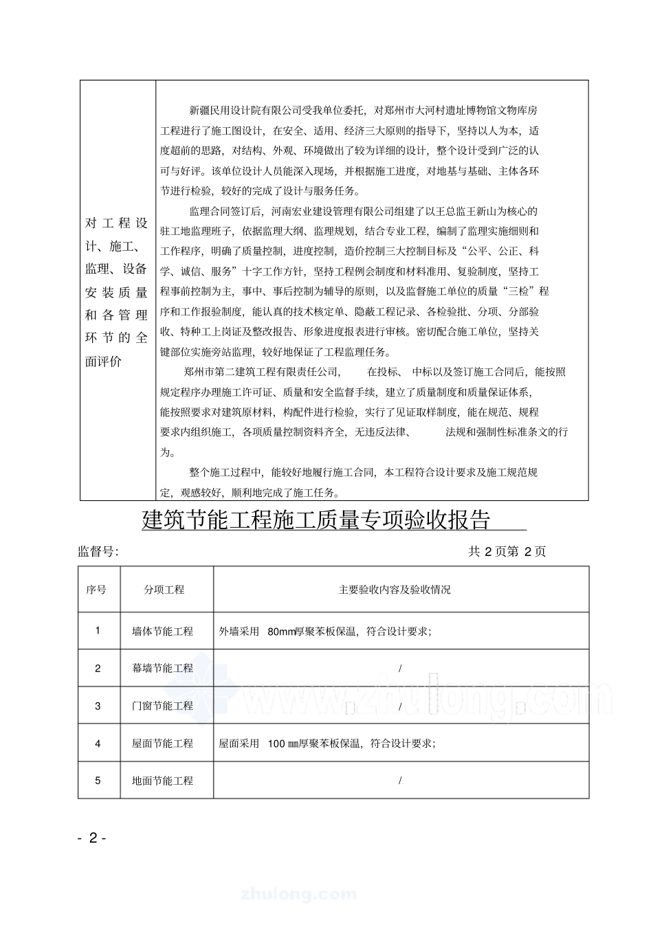 建筑节能工程施工质量专项验收报告_第2页