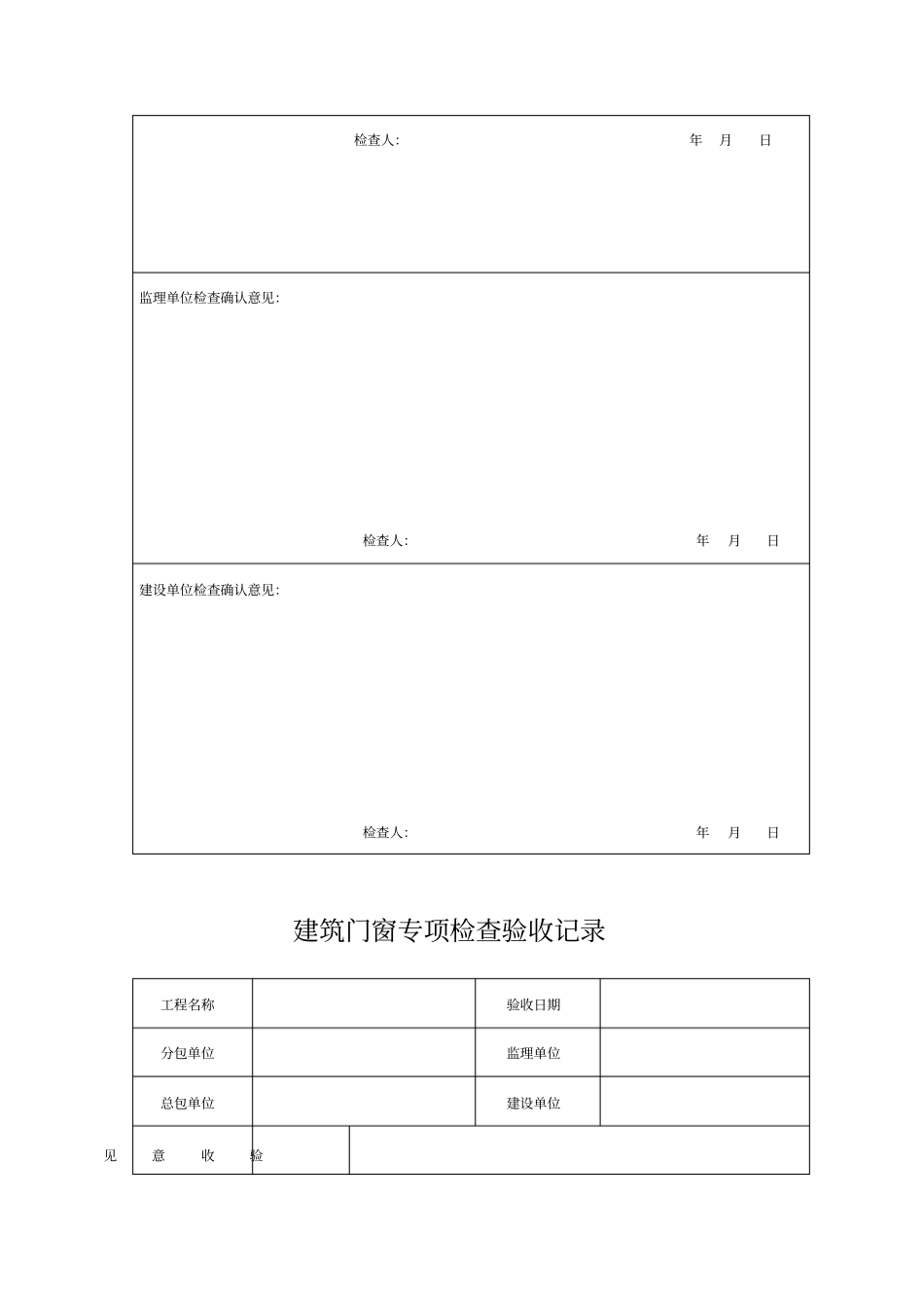 建筑门窗工程样板确认检查表_第2页