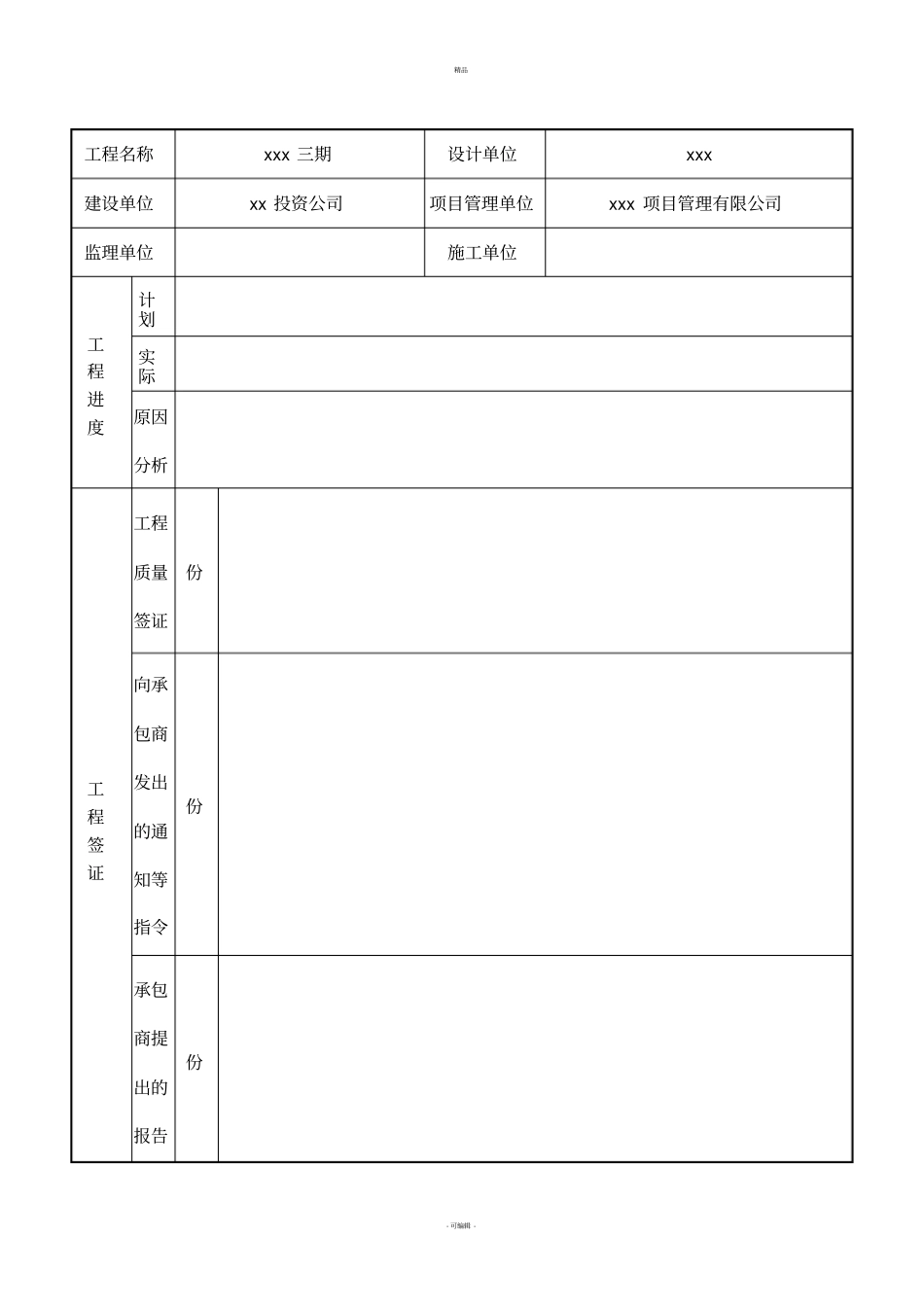 建设工程-项目管理月报_第2页