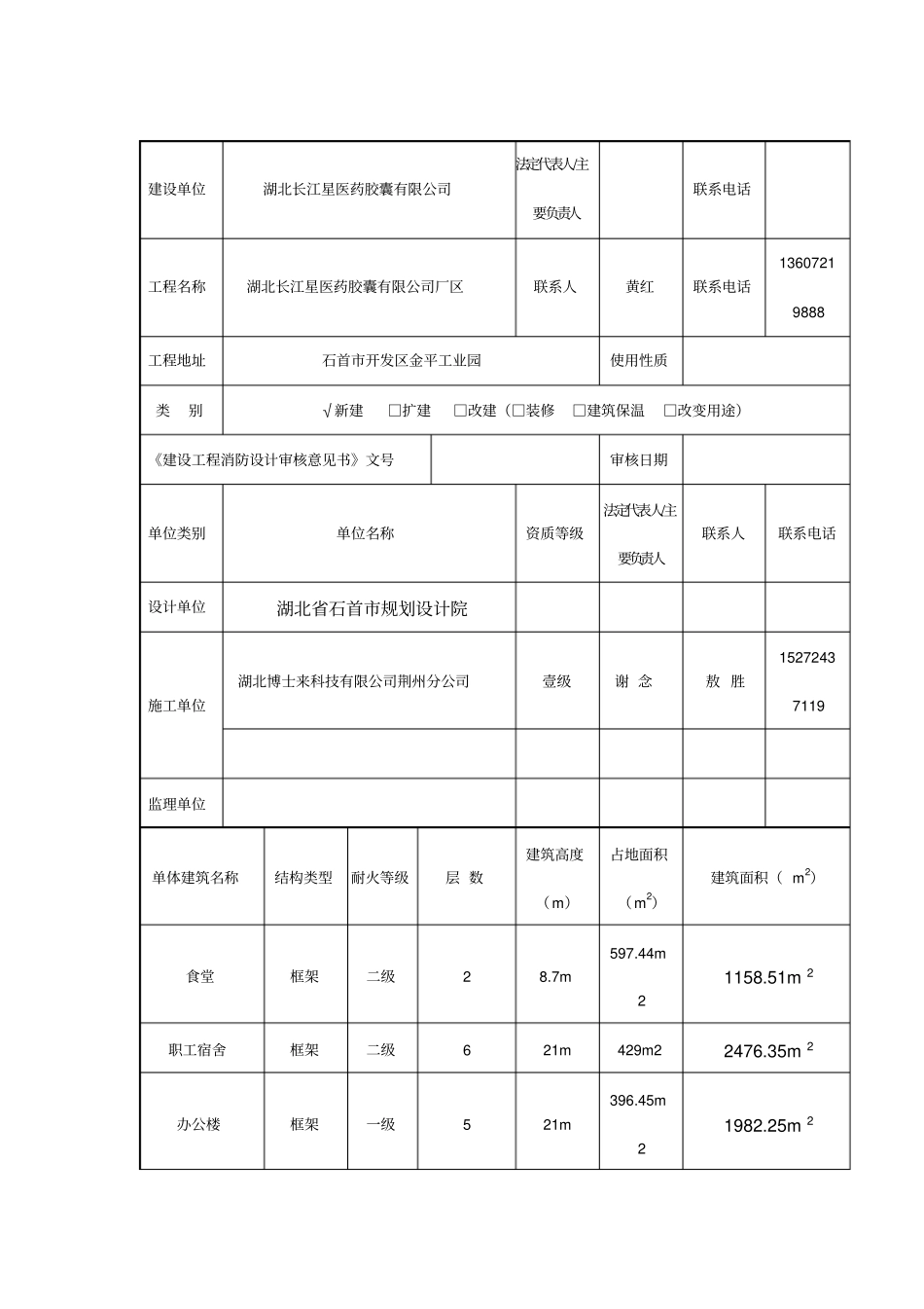 建设工程消防验收申报表最新_第2页