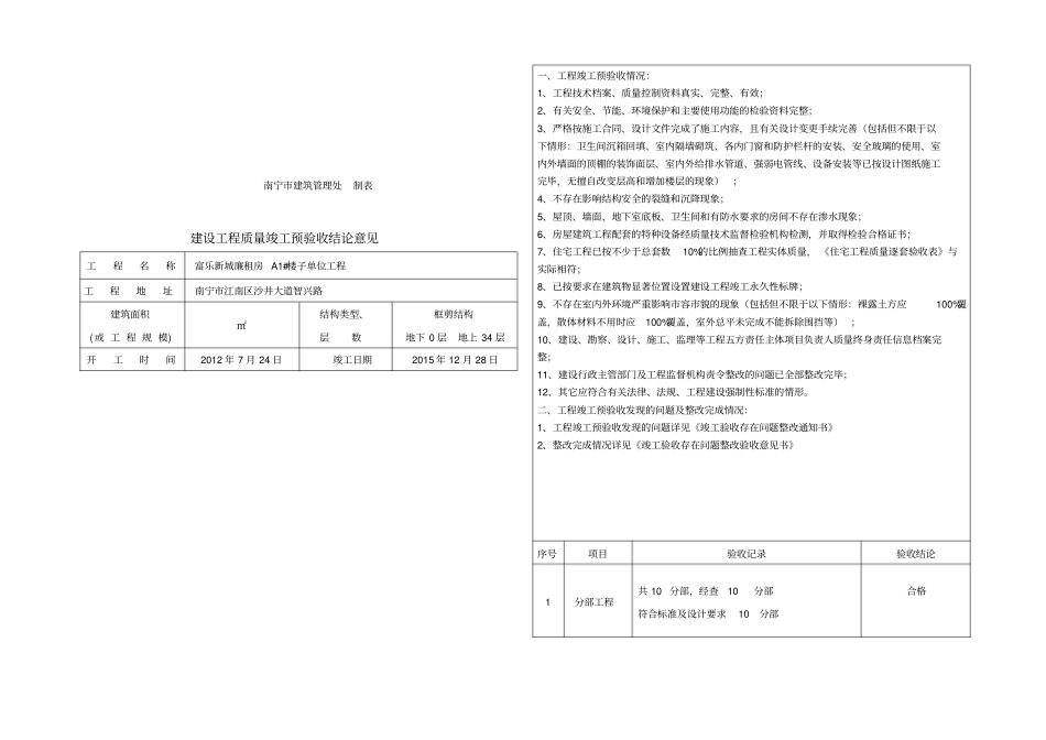 建设工程质量竣工预验收结论意见_第2页