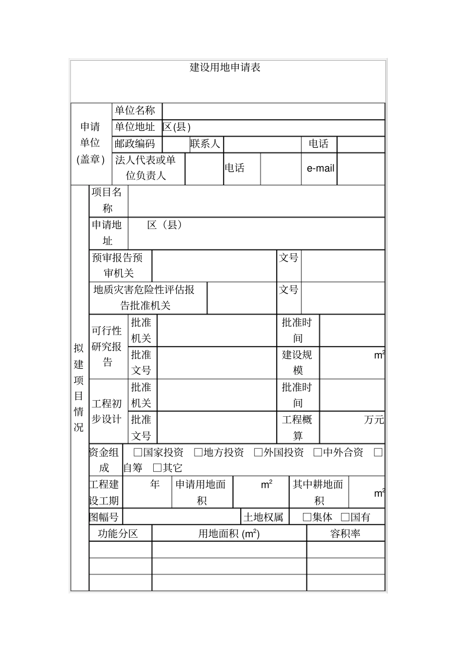 建设用地申请表_第1页