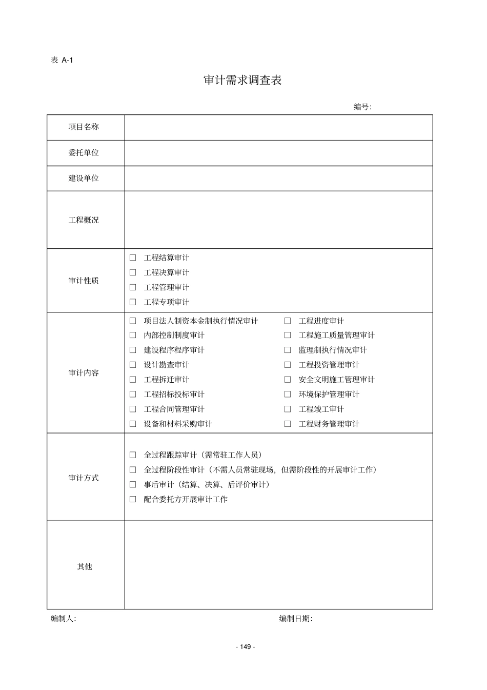 建设项目全过程跟踪审计表格_第2页
