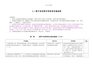 3二级中医医院评审标准实施细则