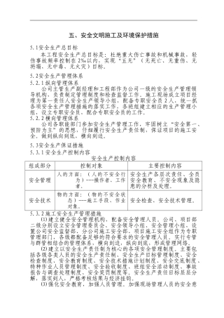 5.安全文明施工及环境保护措施