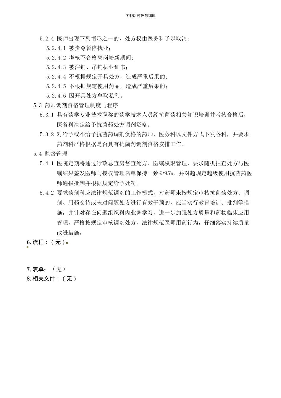 53抗菌药物处方权限、调剂资格管理制度与程序_第2页