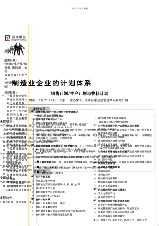 7-月20-21生产计划与物料计划