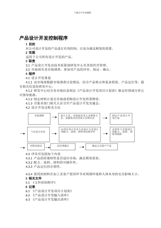 7.3公司产品设计开发控制程序