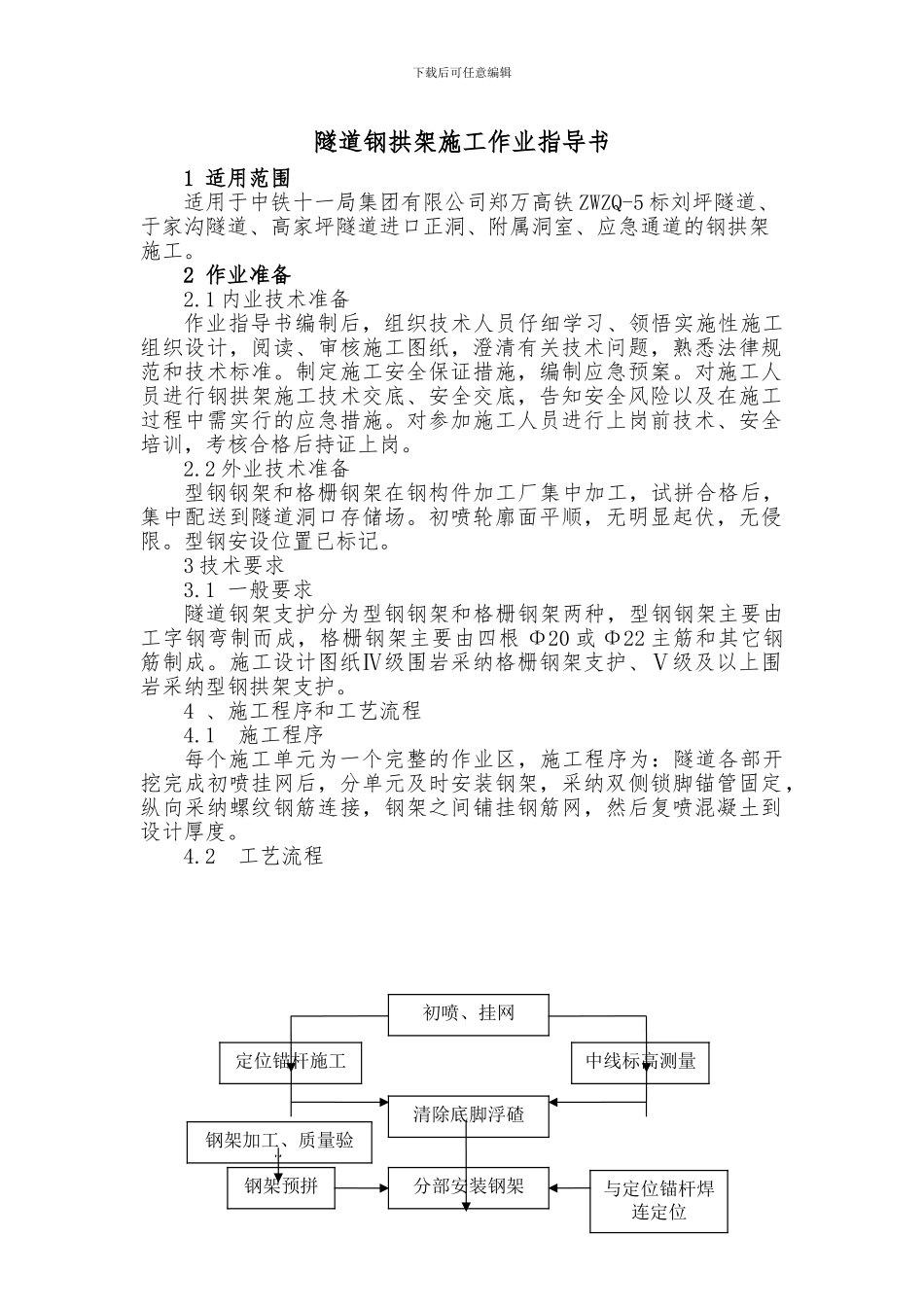 7、隧道钢拱架施工作业指导书_第2页