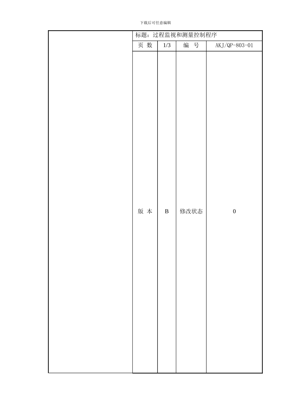 803过程监视和测量控制程序_第1页