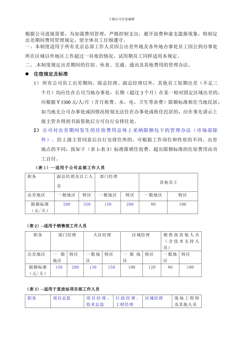 85出差费用管理制度_第1页